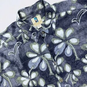 Vintage Kahala Hawaiian Shirt Mens 2XL Black Floral Button Up Short Sleeve Aloha